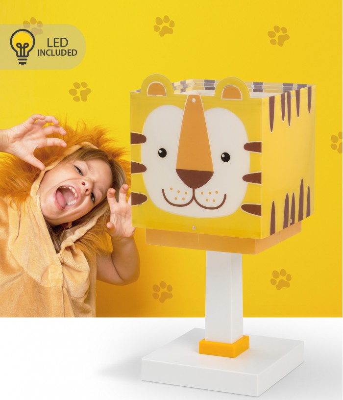 Candeeiro infantil de mesa Luz de presença LED Little Tiger Tigre Pequeno