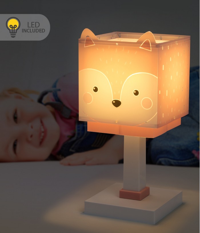 Lámpara de mesita LED quitamiedos infantil Little Fox Pequeño Zorro