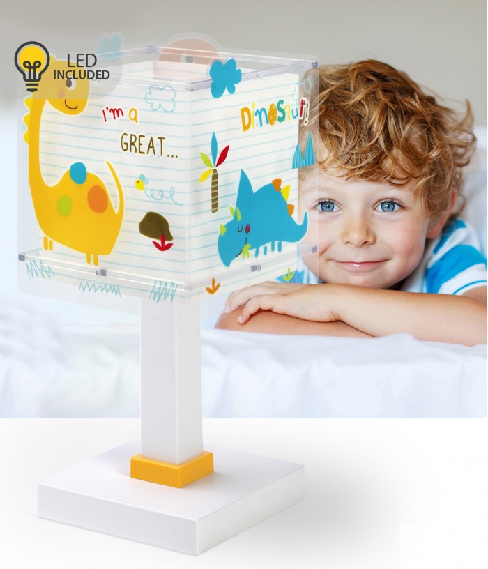 Lampada da comodino Luce notturna LED per bambini Dinos Dinosauri