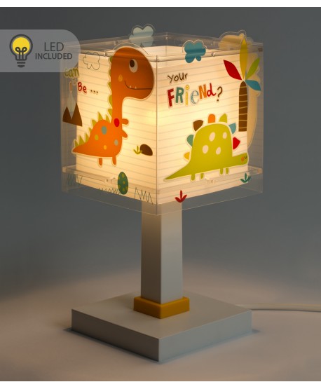 Candeeiro infantil de mesa Luz de presença LED Dinos Dinossauros