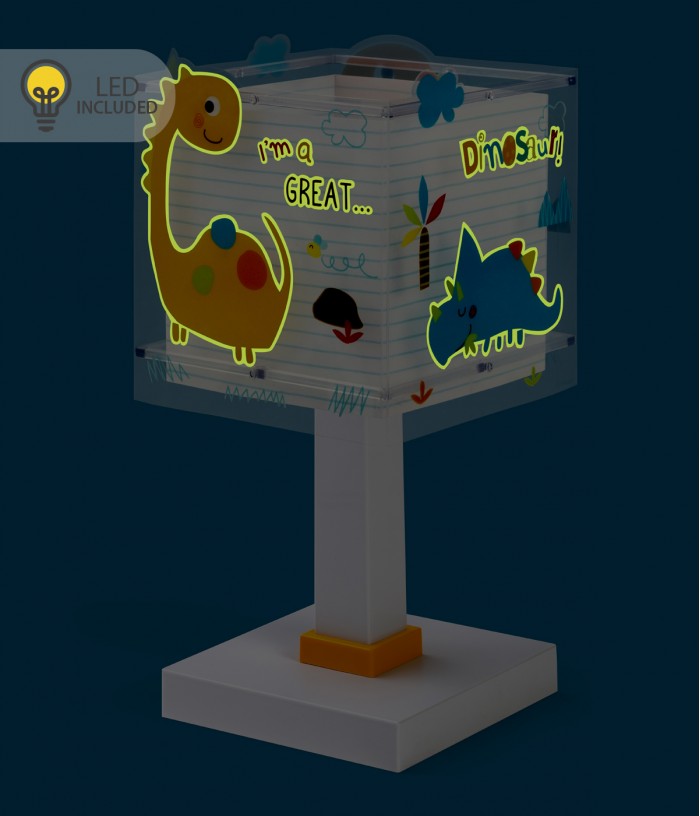 Lampe de chevet LED night light pour enfants Dinos Dinosaures