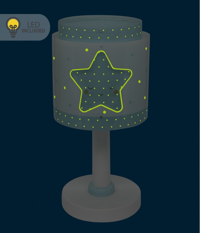 Lampe de chevet Veilleuse LED pour enfant Baby Dreams Etoile bleu