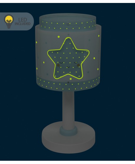 Lampe de chevet Veilleuse LED pour enfant Baby Dreams Etoile bleu