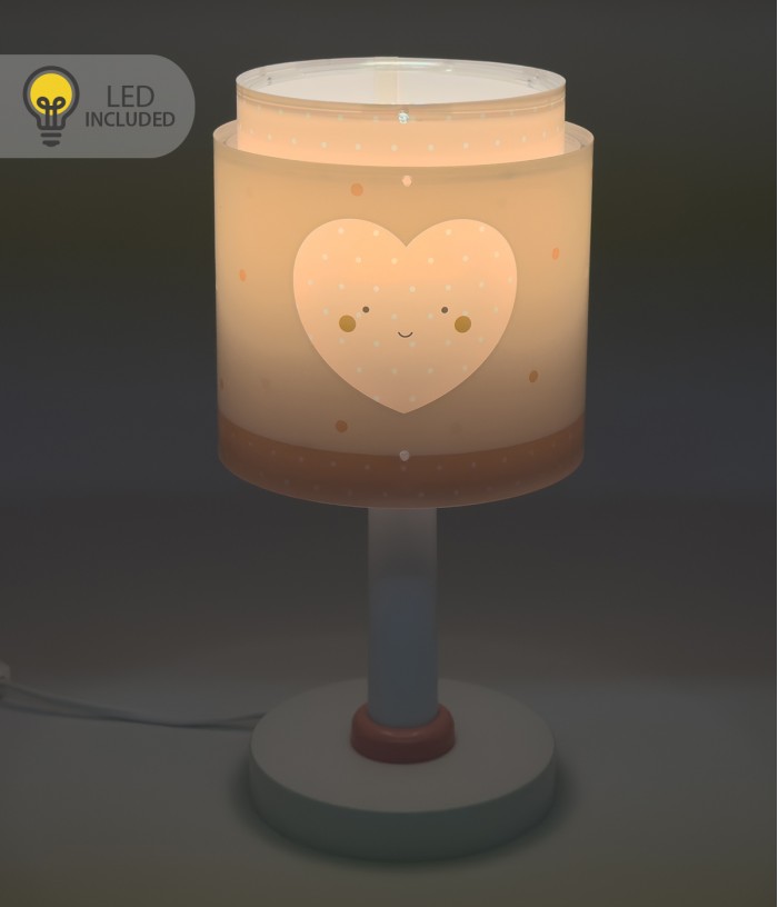 Lampe de chevet Veilleuse LED pour enfant Baby Dreams Coeur rose