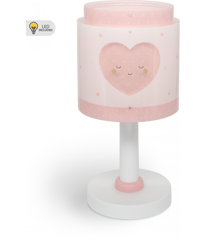 Lampada da tavolo Luce notturna LED per bambini Baby Dreams Cuore rosa