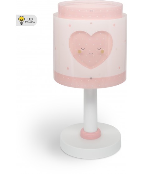 Lampe de chevet Veilleuse LED pour enfant Baby Dreams Coeur rose