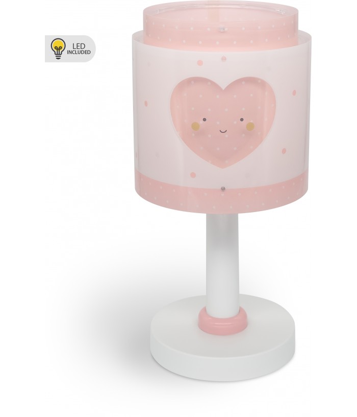Lampe de chevet Veilleuse LED pour enfant Baby Dreams Coeur rose