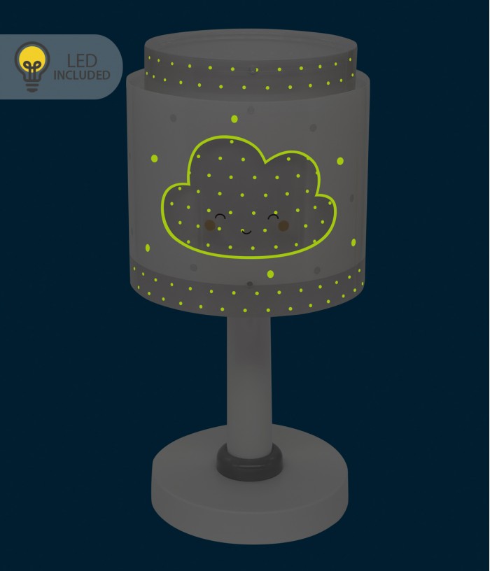 Lampada da tavolo Luce notturna LED per bambini Baby Dreams Nuvola grigio