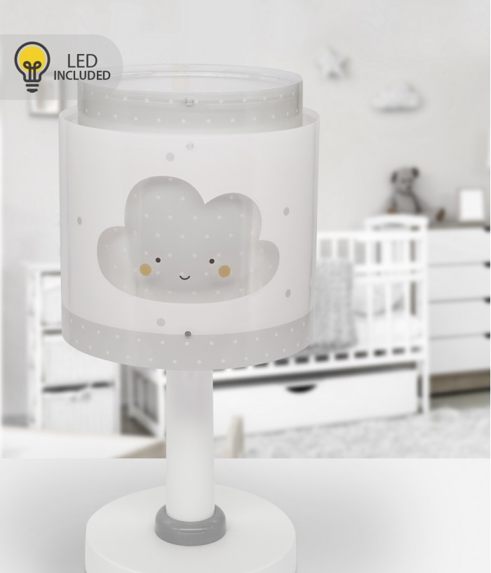 Lampada da tavolo Luce notturna LED per bambini Baby Dreams Nuvola grigio