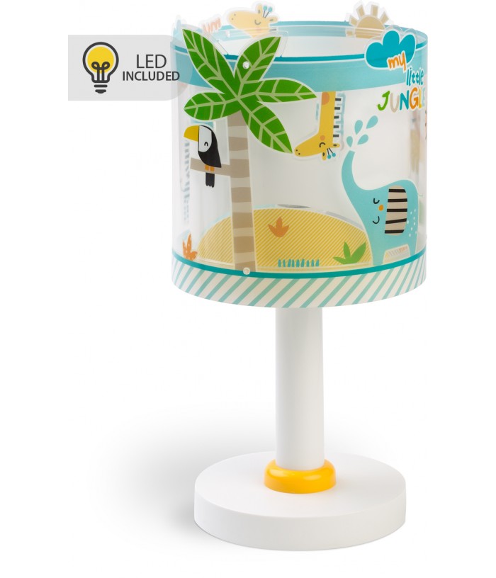 Lámpara de mesa LED quitamiedos infantil My Little Jungle Animales Jungla