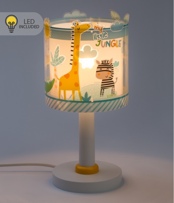 Lámpara de mesa LED quitamiedos infantil My Little Jungle Animales Jungla