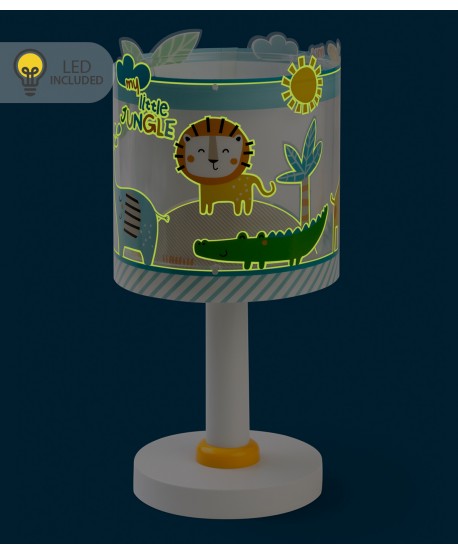 Lampada da comodino Luce notturna LED per bambini My Little Jungle animali jungla