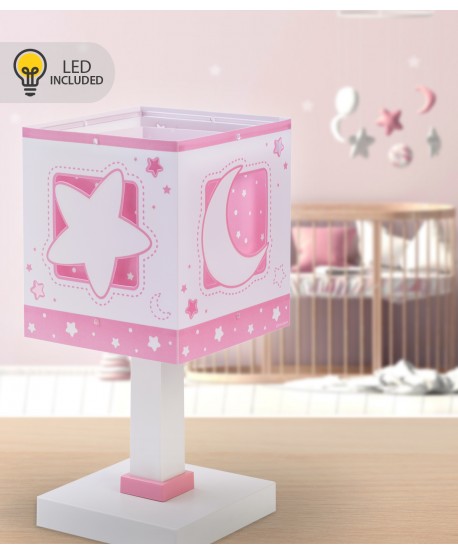 Table lamp LED nightlight for children Moonlight pink