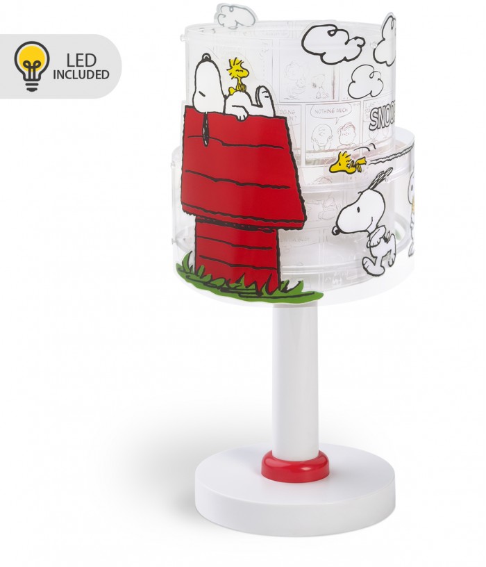 Candeeiro infantil de mesa Luz de presença LED Snoopy