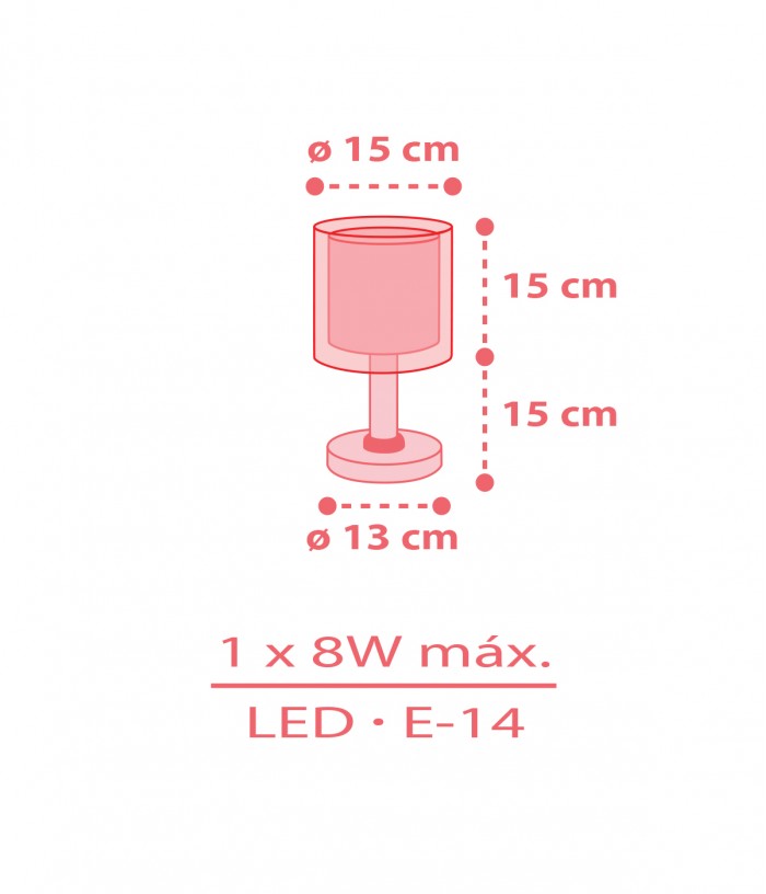 Candeeiro infantil de mesa Rainbow Arco-íris