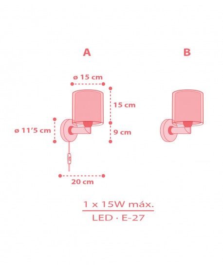 Wall lamp for Kids Rainbow