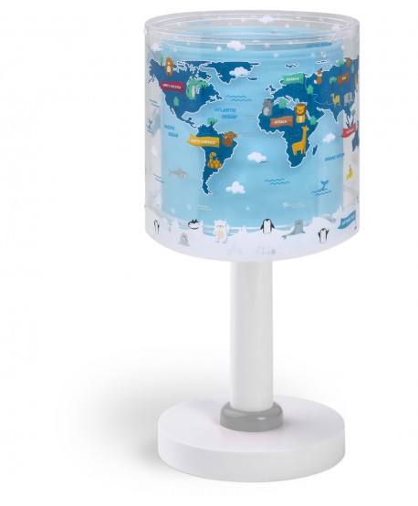 Lampe de chevet Veilleuse LED pour enfants Kids World Carte du Monde