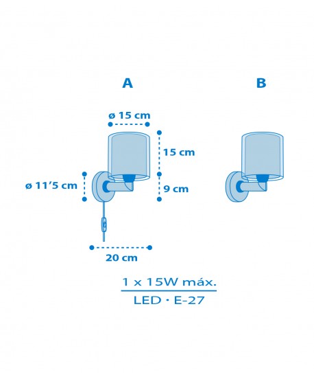 Wall lamp for Kids Kids World
