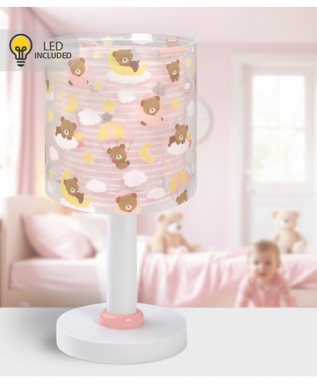 Lampada da comodino Luce notturna LED per bambini Baby Teddy Orsetti Rosa