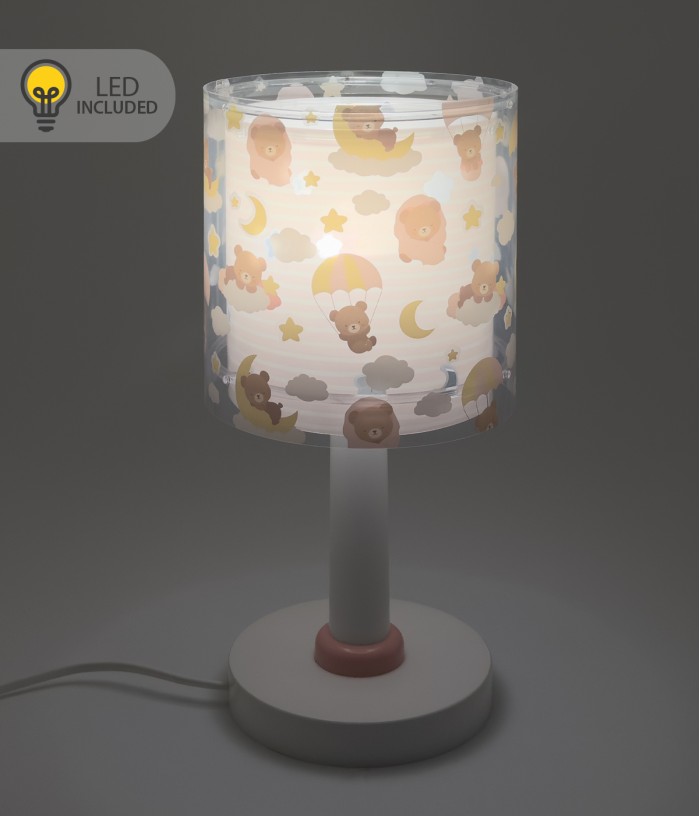 Lampe de chevet Veilleuse LED pour enfants Baby Teddy Oursons Rose