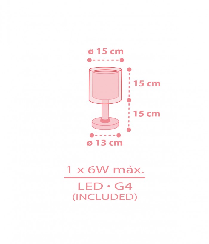 Lampada da comodino Luce notturna LED per bambini Baby Teddy Orsetti Rosa