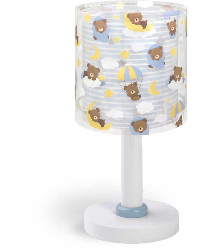 Lámpara de mesita LED quitamiedos infantil Baby Teddy Ositos Azul