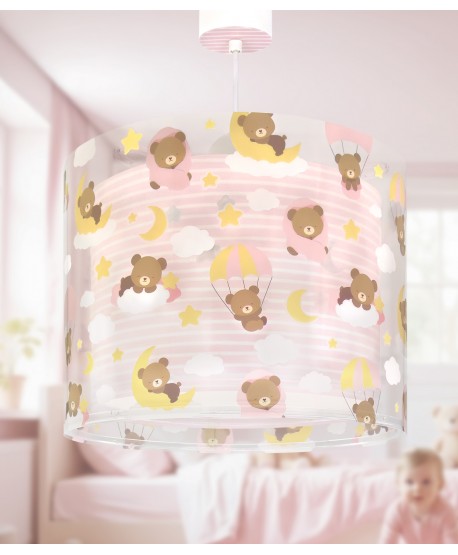 Lampada da soffitto a sospensione per bambini Baby Teddy Rosa Orsetti