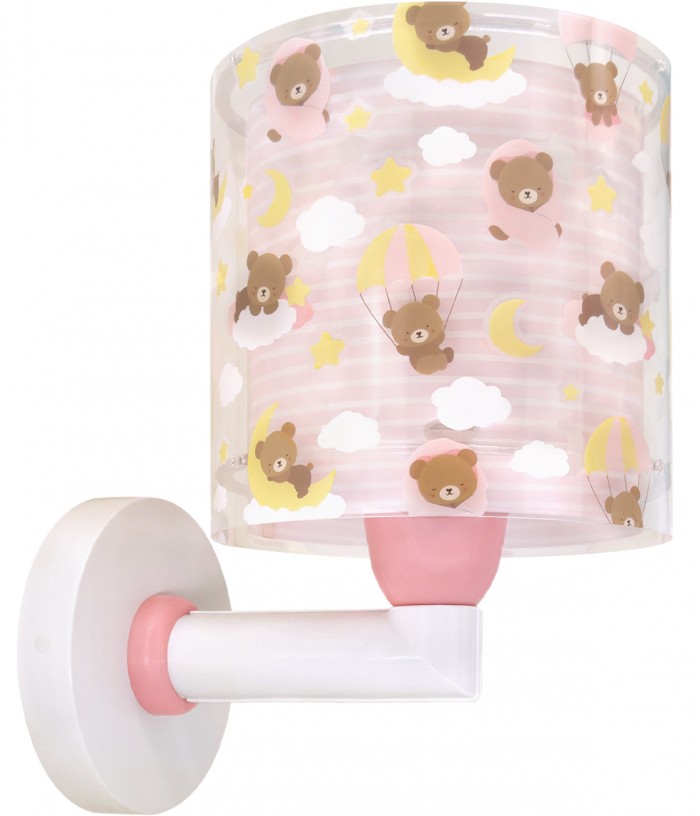 Aplique de pared infantil Baby Teddy Rosa Ositos