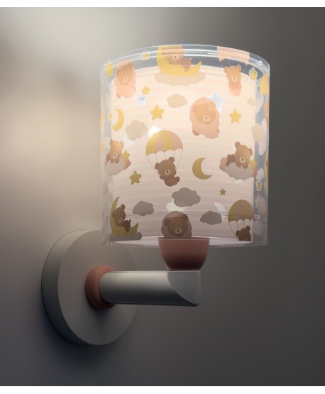 Aplique de pared infantil Baby Teddy Rosa Ositos