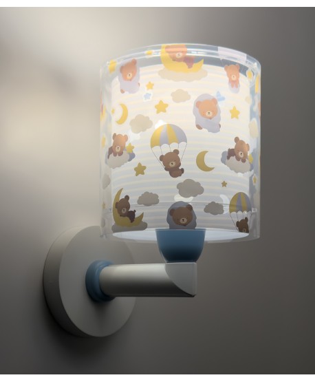 Aplique de pared infantil Baby Teddy Azul Ositos