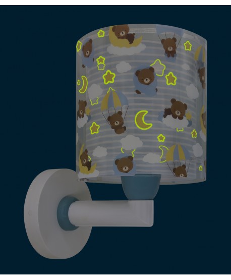 Wall lamp for Kids Baby Teddy Blue