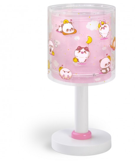 Lámpara de mesita LED quitamiedos infantil Kawaii Friends Animales Rosa