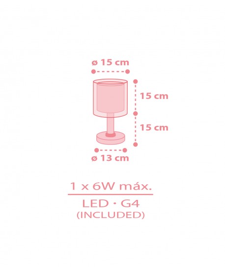 Table lamp LED nightlight for Kawaii Friends Animals Pink