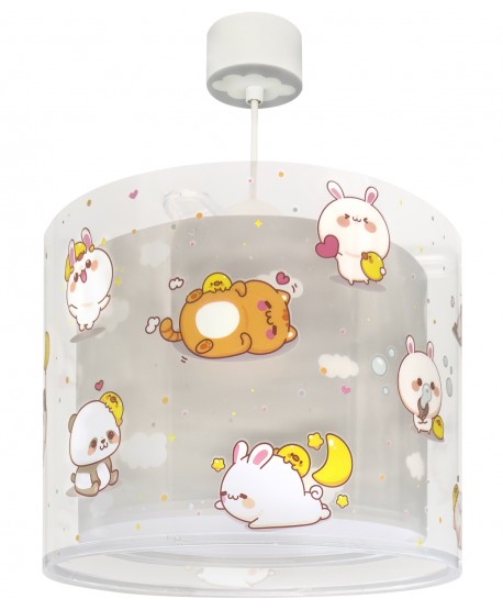 Lustre et lampe suspension pour enfants Kawaii Friends Gris Animaux