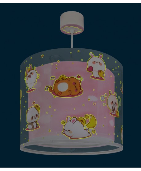 Children hanging lamp Kawaii Friends Pink Animals