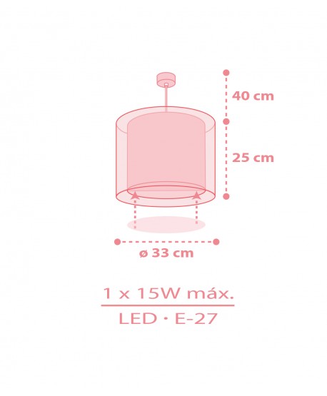 Lustre et lampe suspension pour enfants Kawaii Friends Rose Animaux