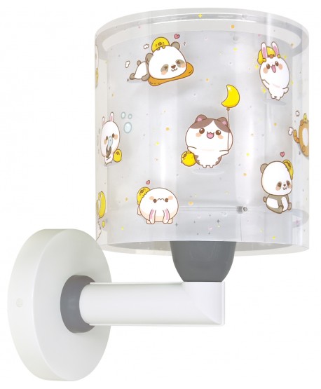 Applique murale pour enfants Kawaii Friends Gris Animaux