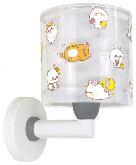 Applique per bambino Kawaii Friends Grigio Animali