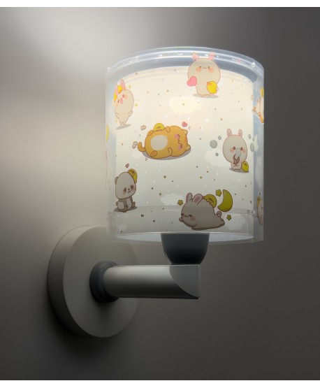 Applique murale pour enfants Kawaii Friends Gris Animaux