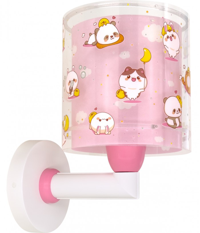 Wall lamp for Kids Kawaii Friends Pink Animals