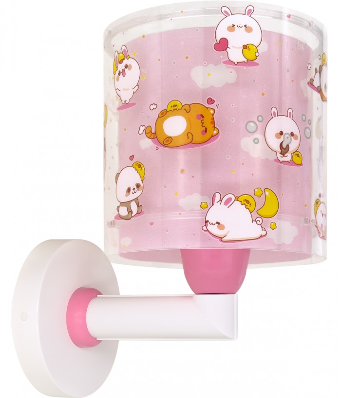 Wall lamp for Kids Kawaii Friends Pink Animals