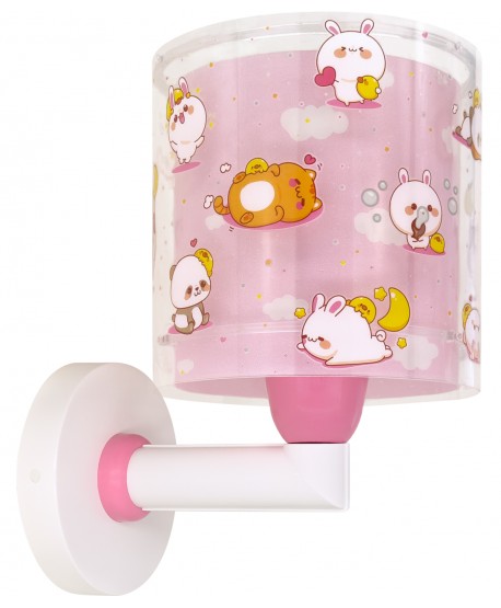 Wall lamp for Kids Kawaii Friends Pink Animals