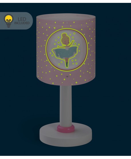 Candeeiro infantil Luz de presença LED de mesa Princess Dance princesas dançam