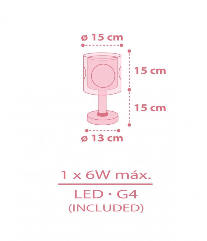 Table lamp LED nightlight for Kids Princess Dance