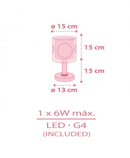 Table lamp LED nightlight for Kids Princess Dance