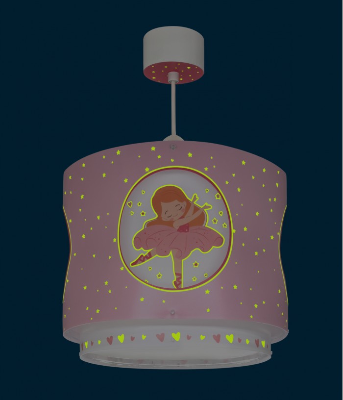 Lámpara de techo infantil Princess Dance Bailarinas