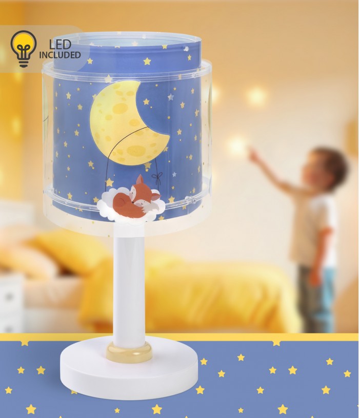 Lámpara de mesita LED quitamiedos infantil Moon Dreams Luna