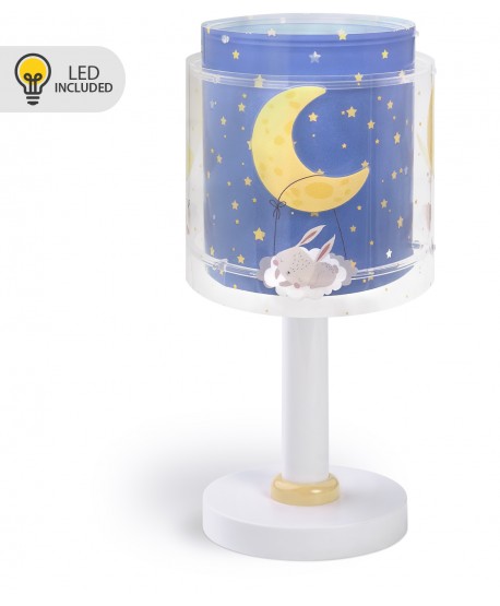 Candeeiro infantil de mesa Luz de presença LED Moon Dreams Lua