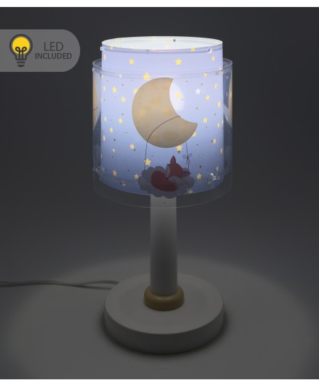 Candeeiro infantil de mesa Luz de presença LED Moon Dreams Lua