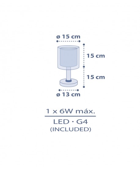 Lampada da comodino Luce notturna LED per bambini Moon Dreams Luna